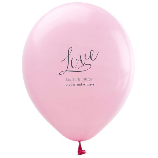 Expressive Script Love Latex Balloons